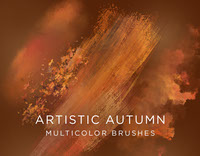 Artistic Autumn Multicolor Brushes by Creators Couture