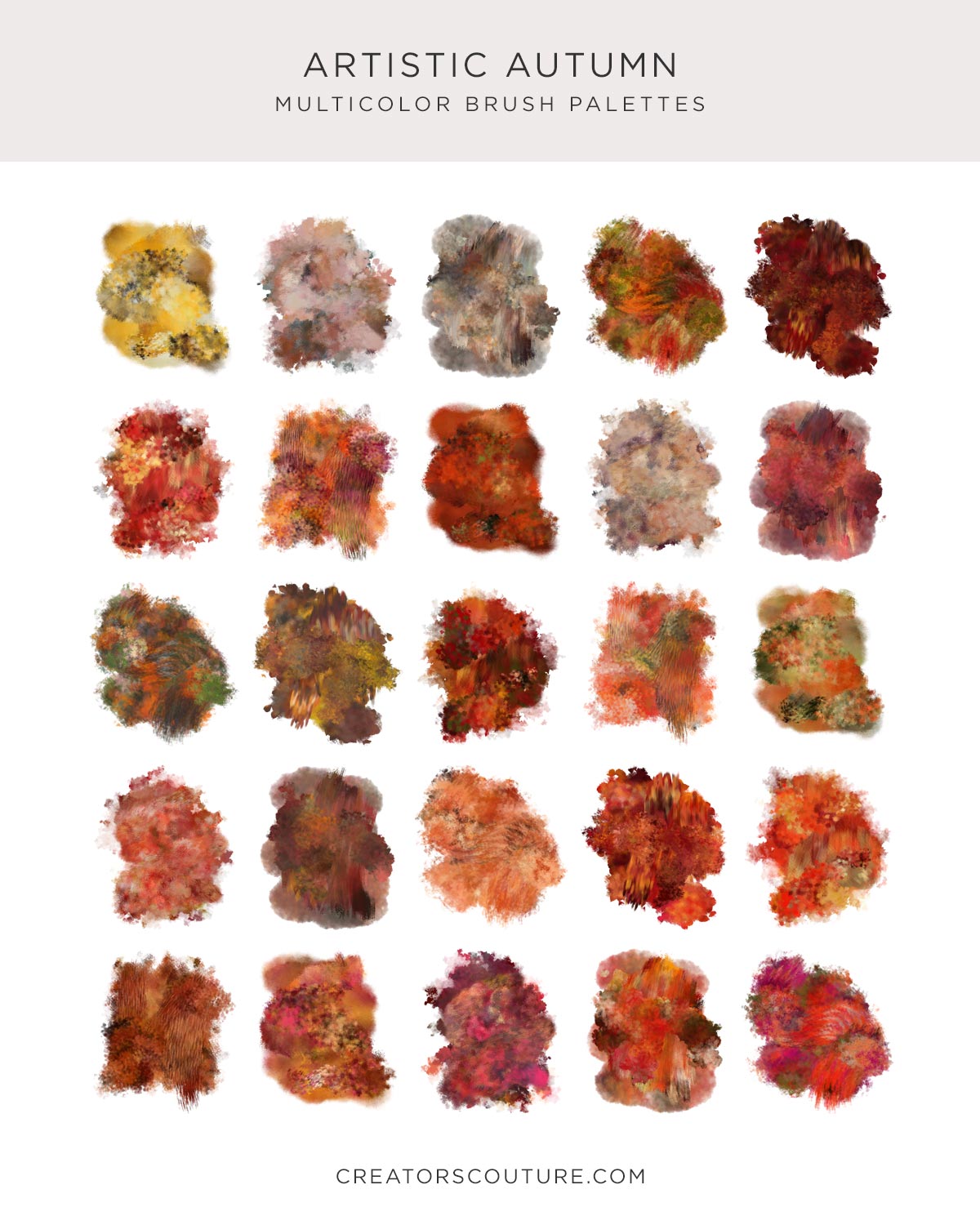 Artistic Autumn Multicolor Brushes by Creators Couture rendition image