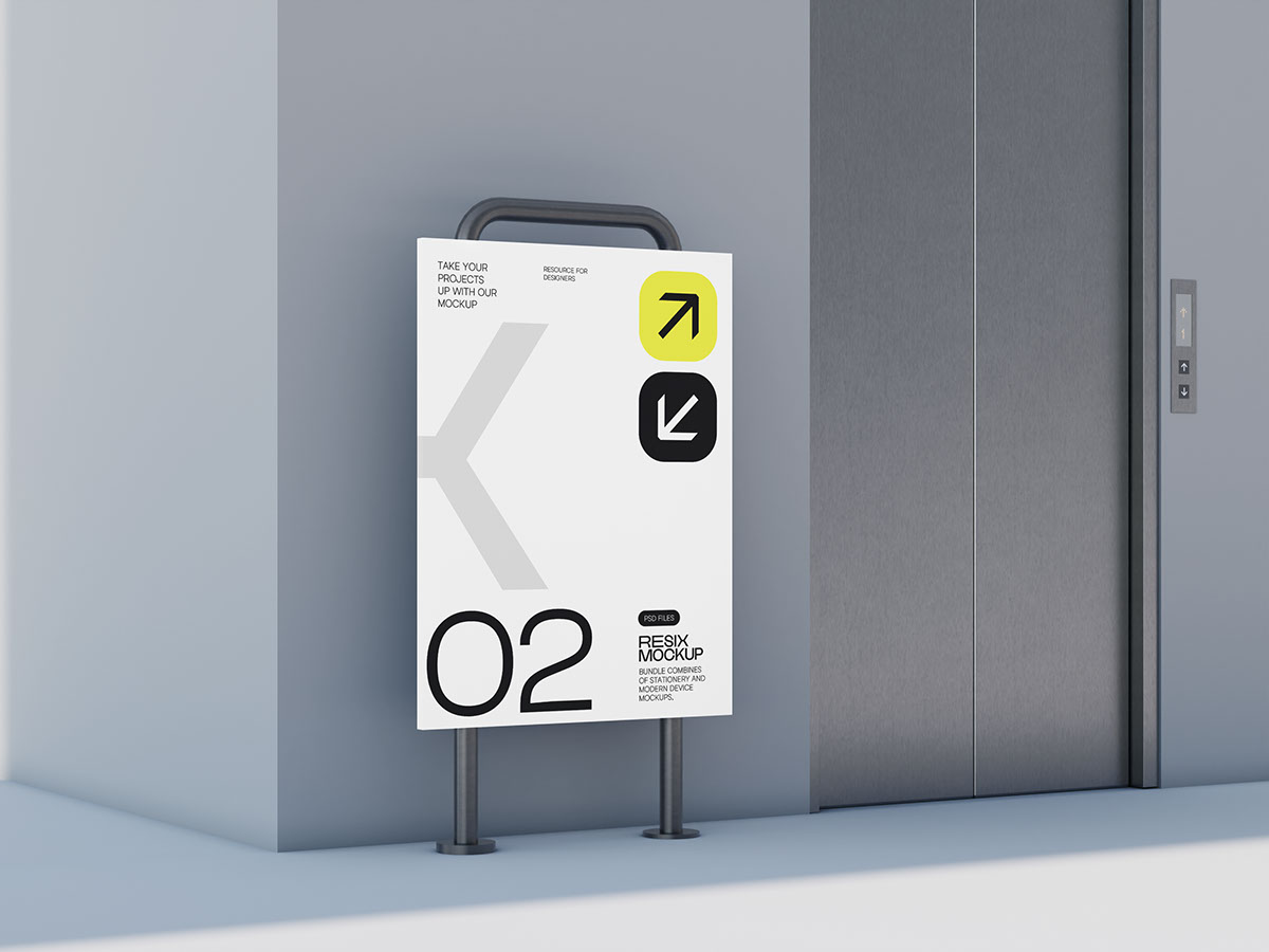 Signage Mockup - Resix Clean Style rendition image