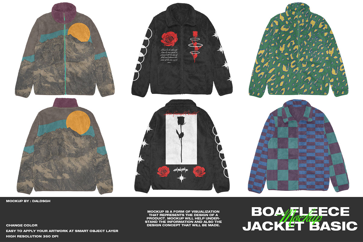 Boa Fleece Jacket Basic - Mockup Link rendition image
