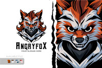 Angry Fox mascot logo