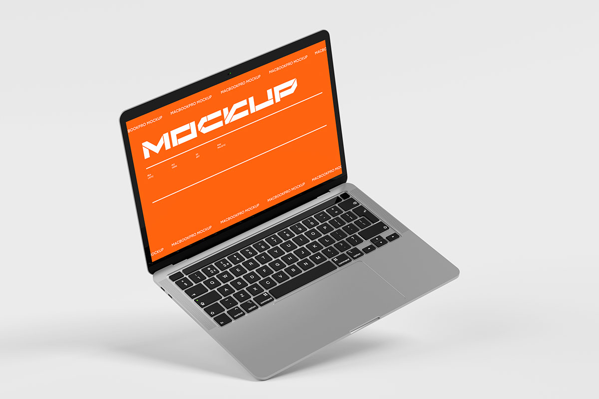 Macbook Mockup With Plan Background rendition image