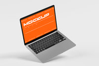 Macbook Mockup With Plan Background