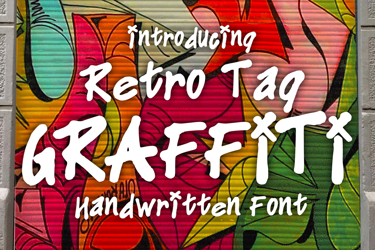 Retro Tag Graffiti rendition image