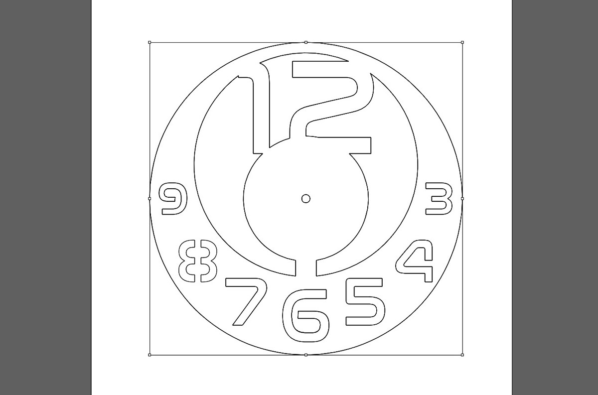 clock for cnc and other graphic purpose rendition image