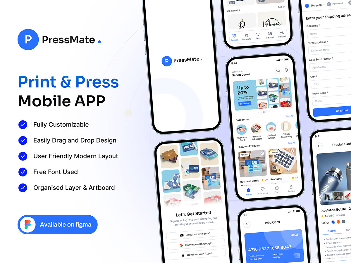 Printmaker App Digital Printing Service Mobile App UI Design on Behance :: Behance