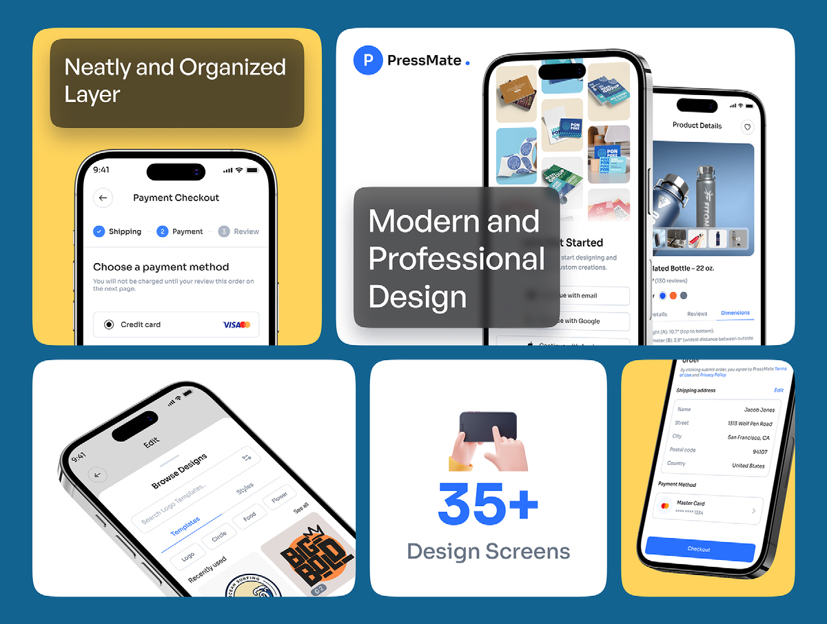 Digital Printing Service Mobile App UI Design on Behance :: Behance