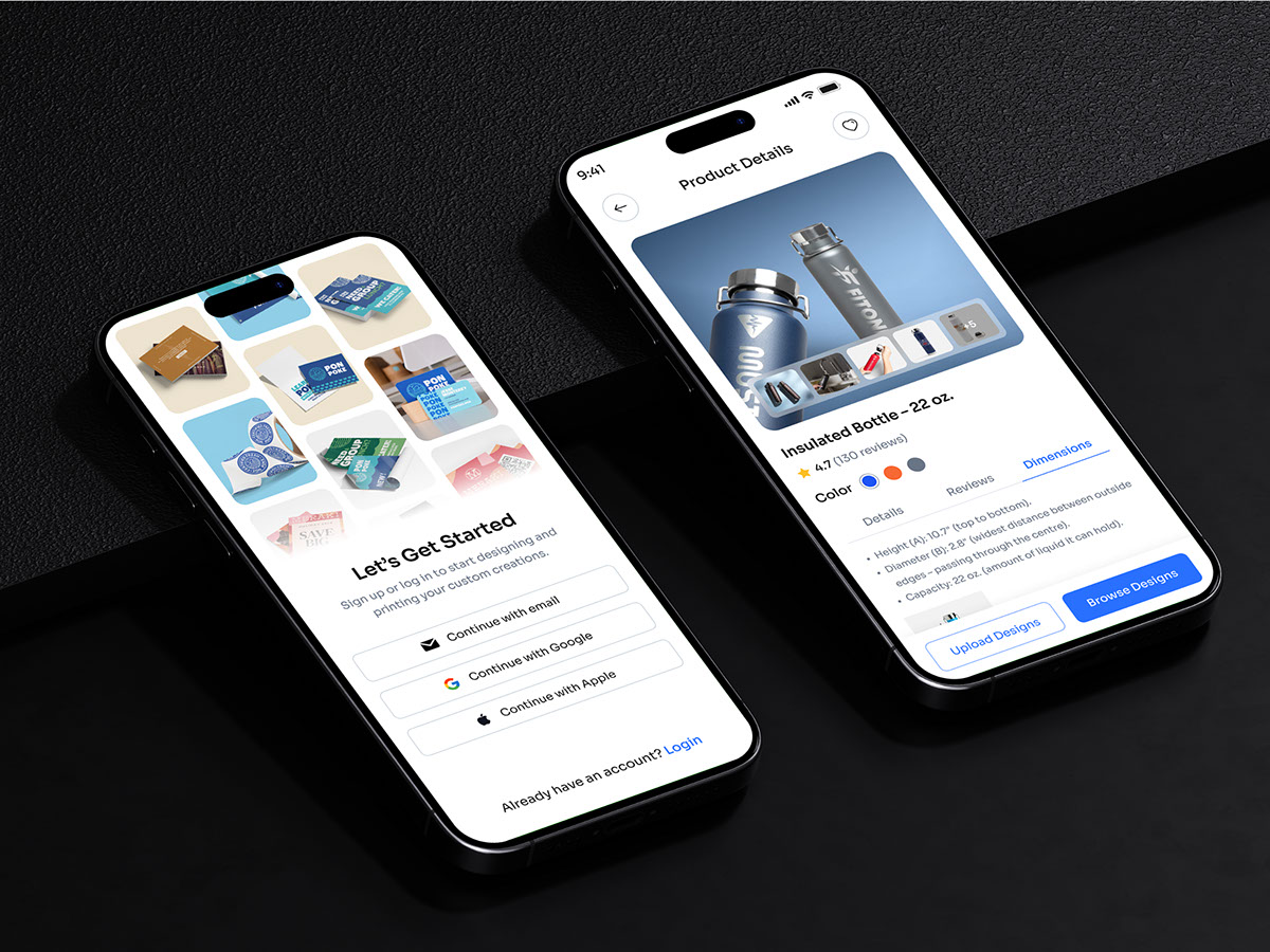 Digital Printing Service Mobile App UI Design on Behance :: Behance