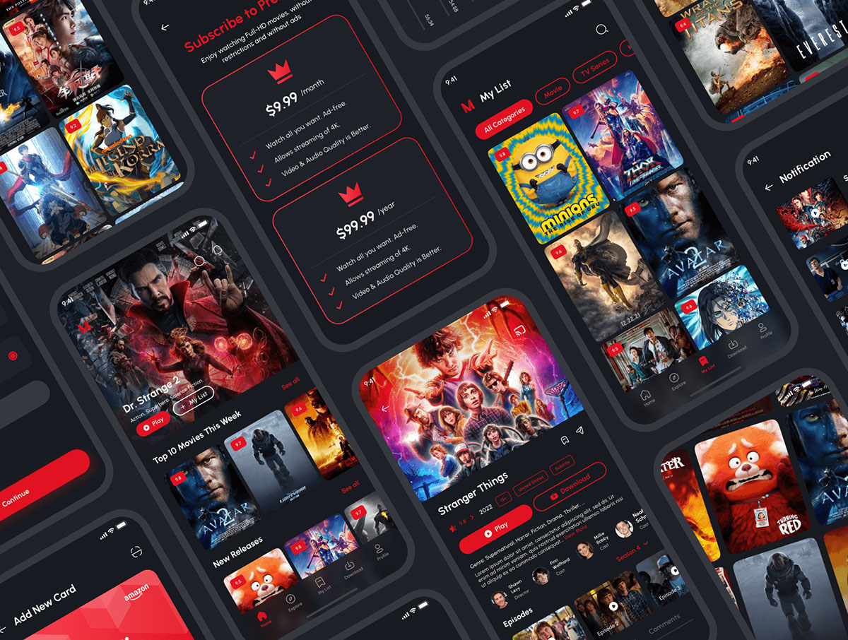 Mova - Movie Streaming App UI Kit rendition image