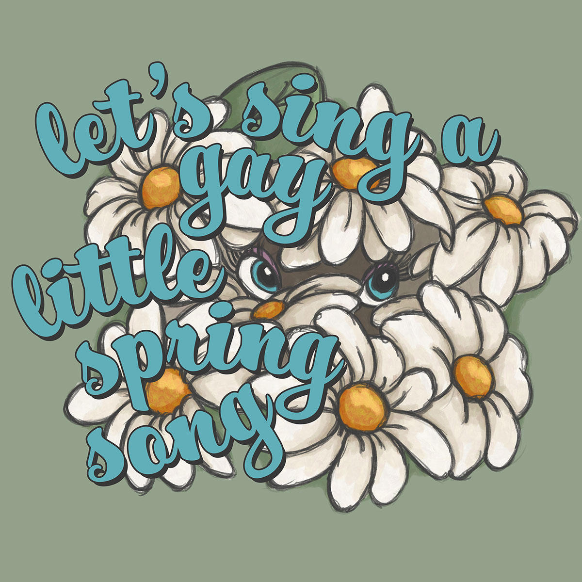 Spring Daisies rendition image