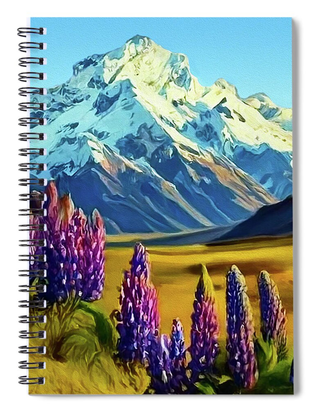 Aoraki with Lupins 1 rendition image