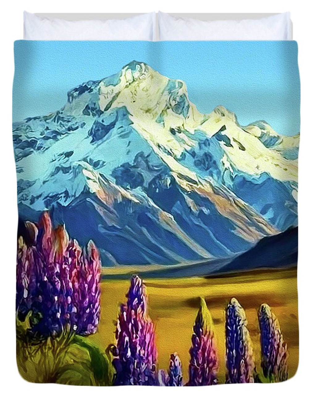 Aoraki with Lupins 1 rendition image
