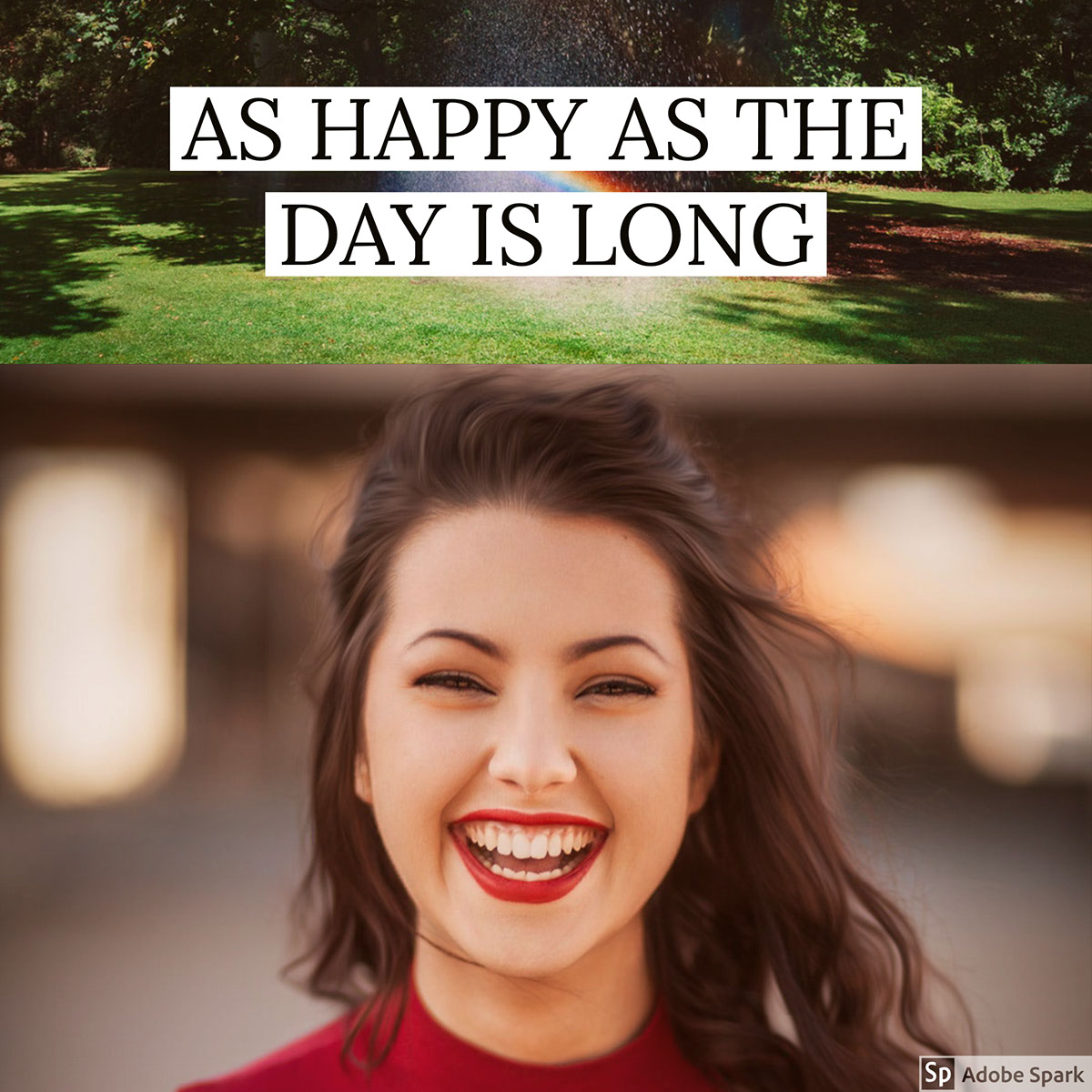 AS HAPPY AS THE DAY IS LONG AS HAPPY AS THE DAY IS LONG