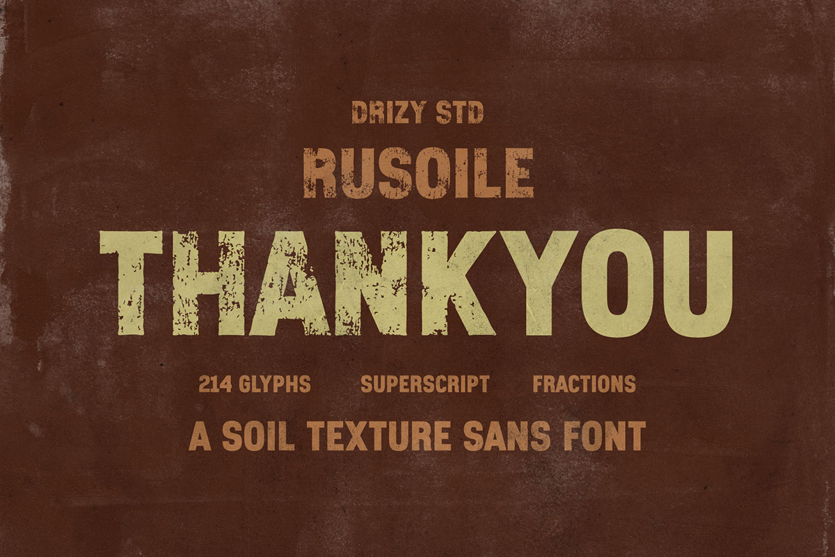 Rusoile - Soil Texture Sans Font rendition image