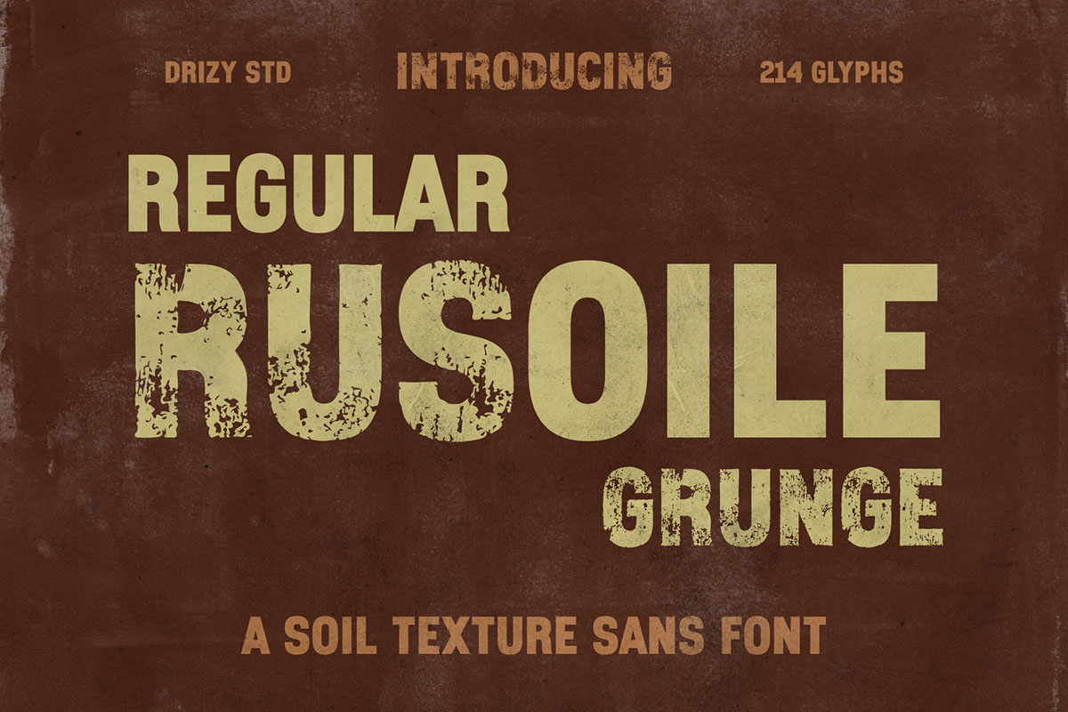 Rusoile - Soil Texture Sans Font rendition image