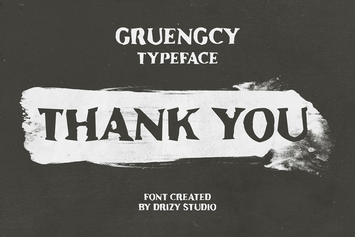 Gruengcy - Display Raw Serif Font rendition image
