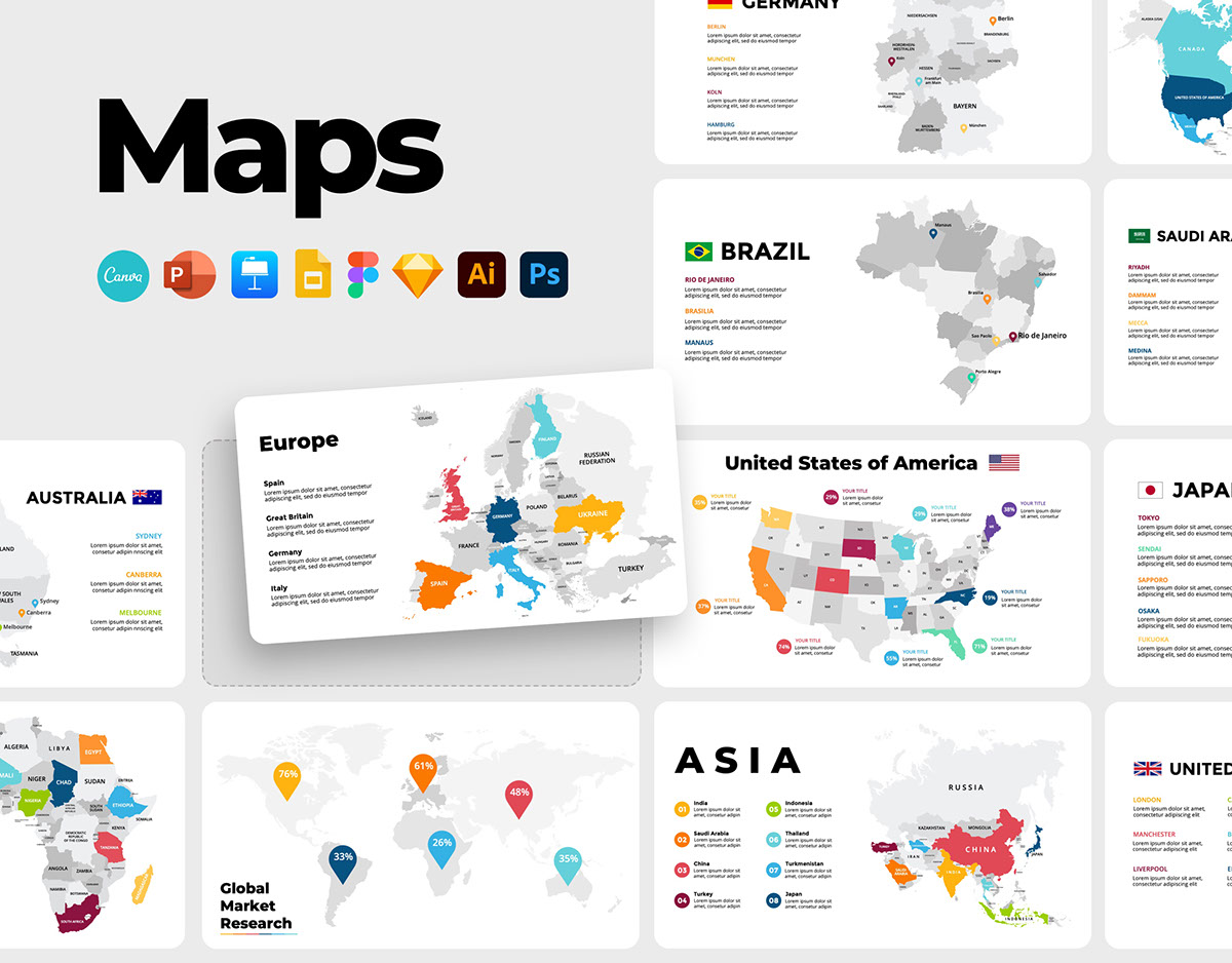 Maps - Infographics Pack rendition image