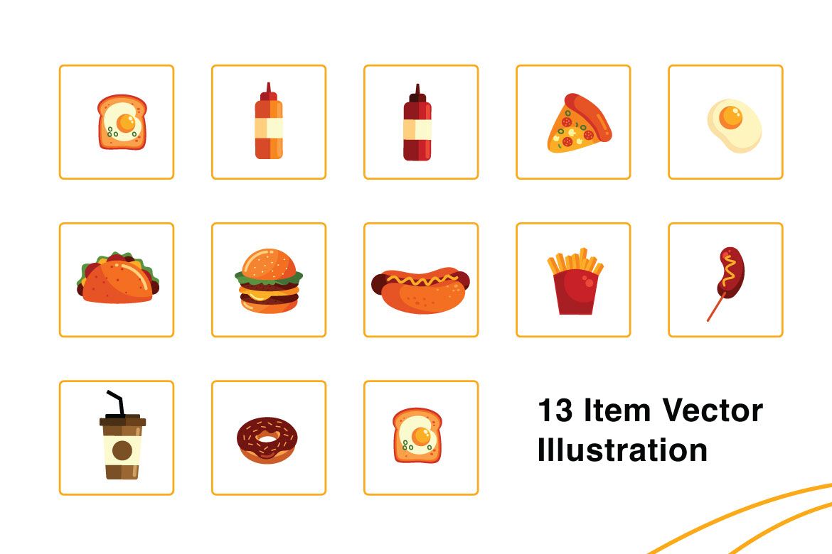Fast Food Vector Illustration rendition image