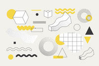 60 geometric shapes 30 posters