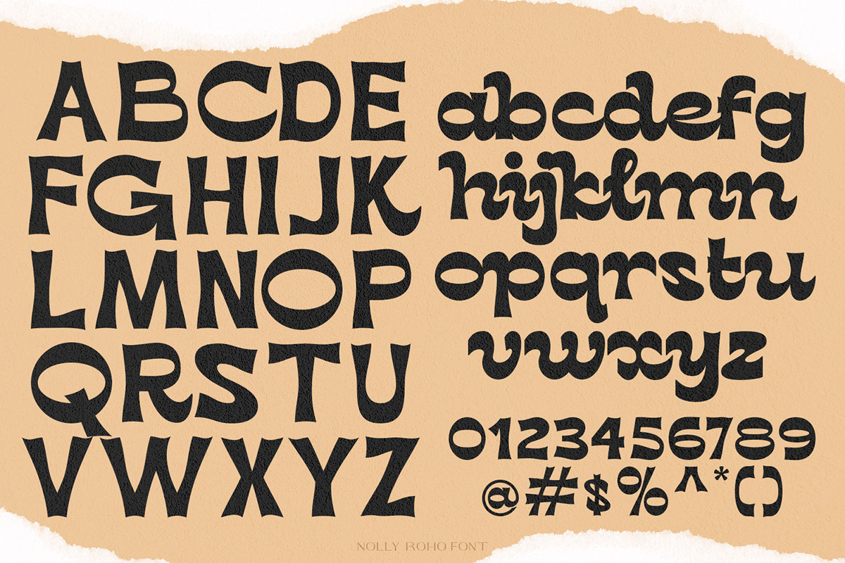 Nolly Roho Font rendition image