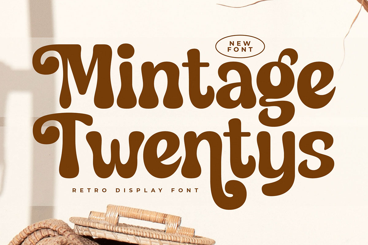 Mintage Twentys - Retro Display Font rendition image