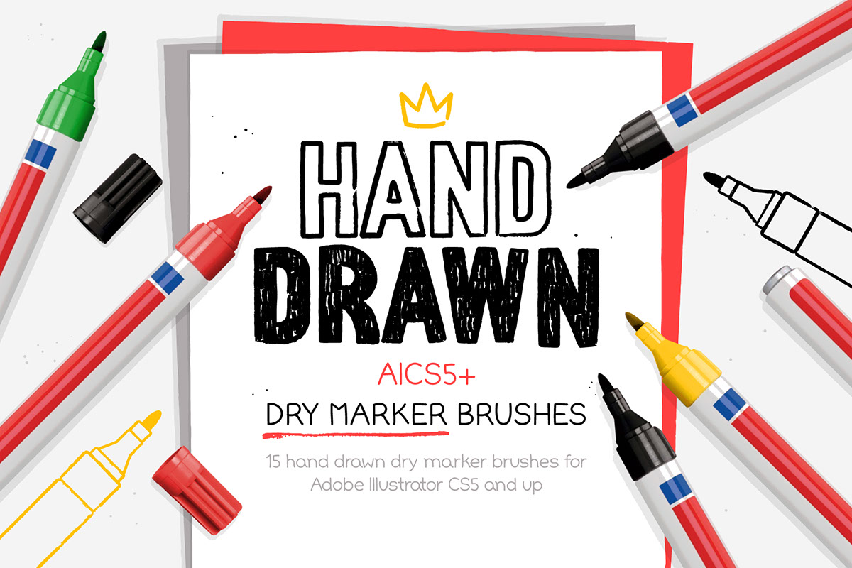 Dry Marker Brushes Sample rendition image