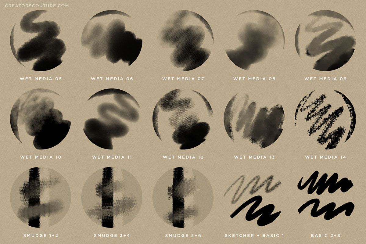 BrushWerk Essential Photoshop Brushes by Creators Couture rendition image