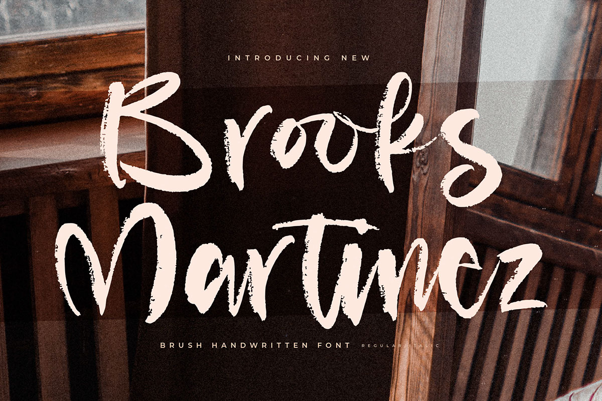 Brooks Martinez - Brush Handwritten Font rendition image