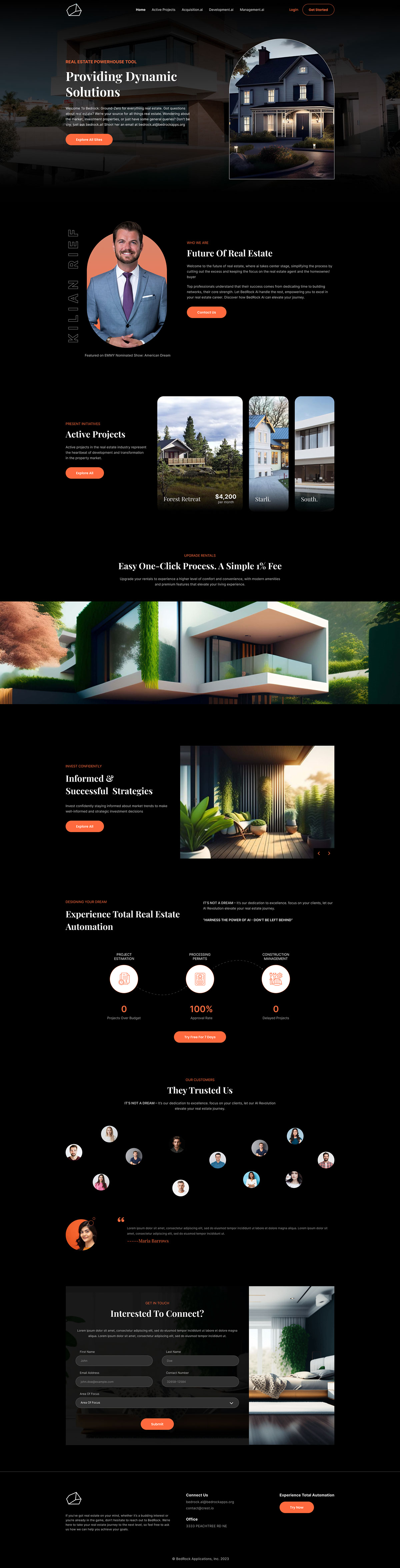 Real Estate Website Homepage rendition image