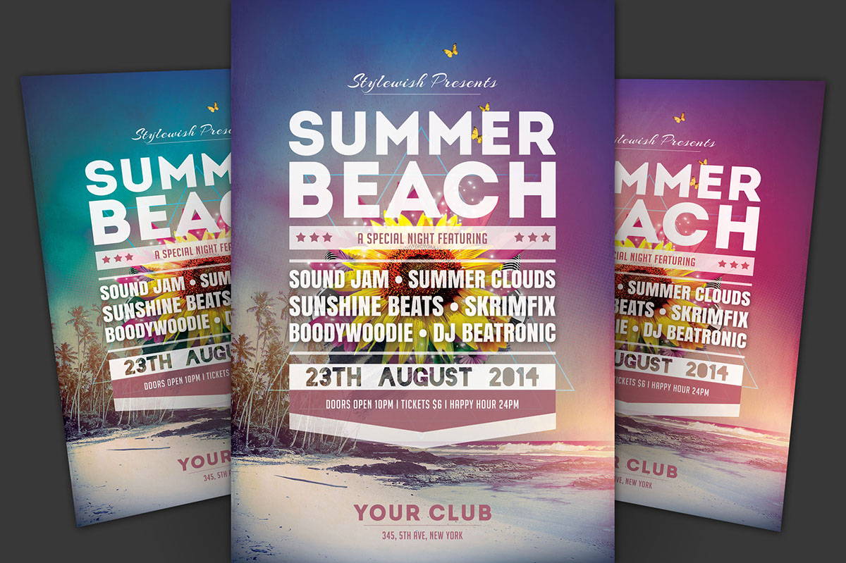 Summer Beach Flyer rendition image