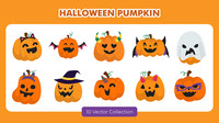 Halloween Pumpkin Vector Set