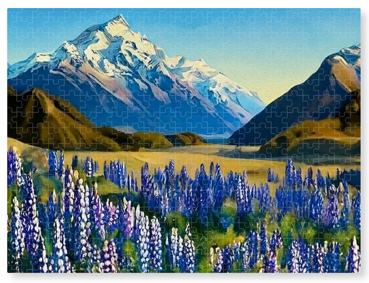 Aoraki with Lupins 2L rendition image