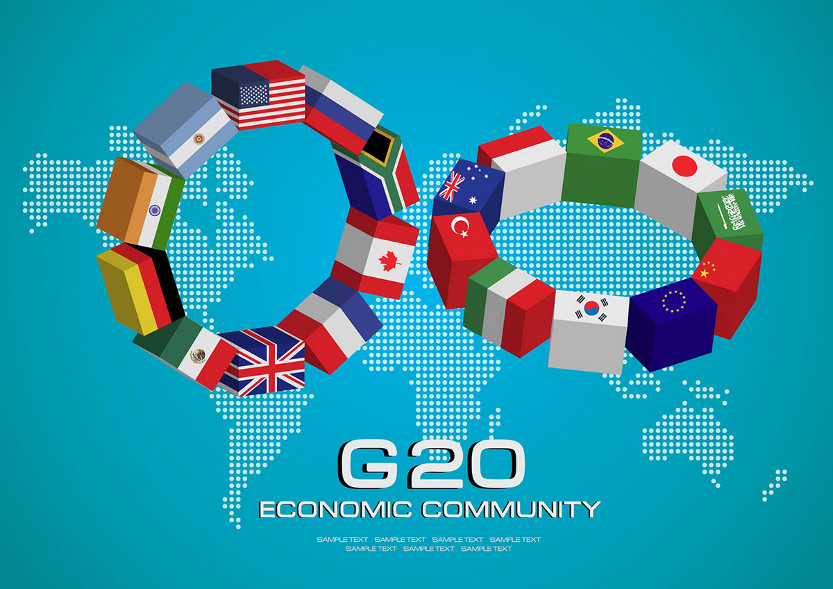 G20 New Flag Circle rendition image