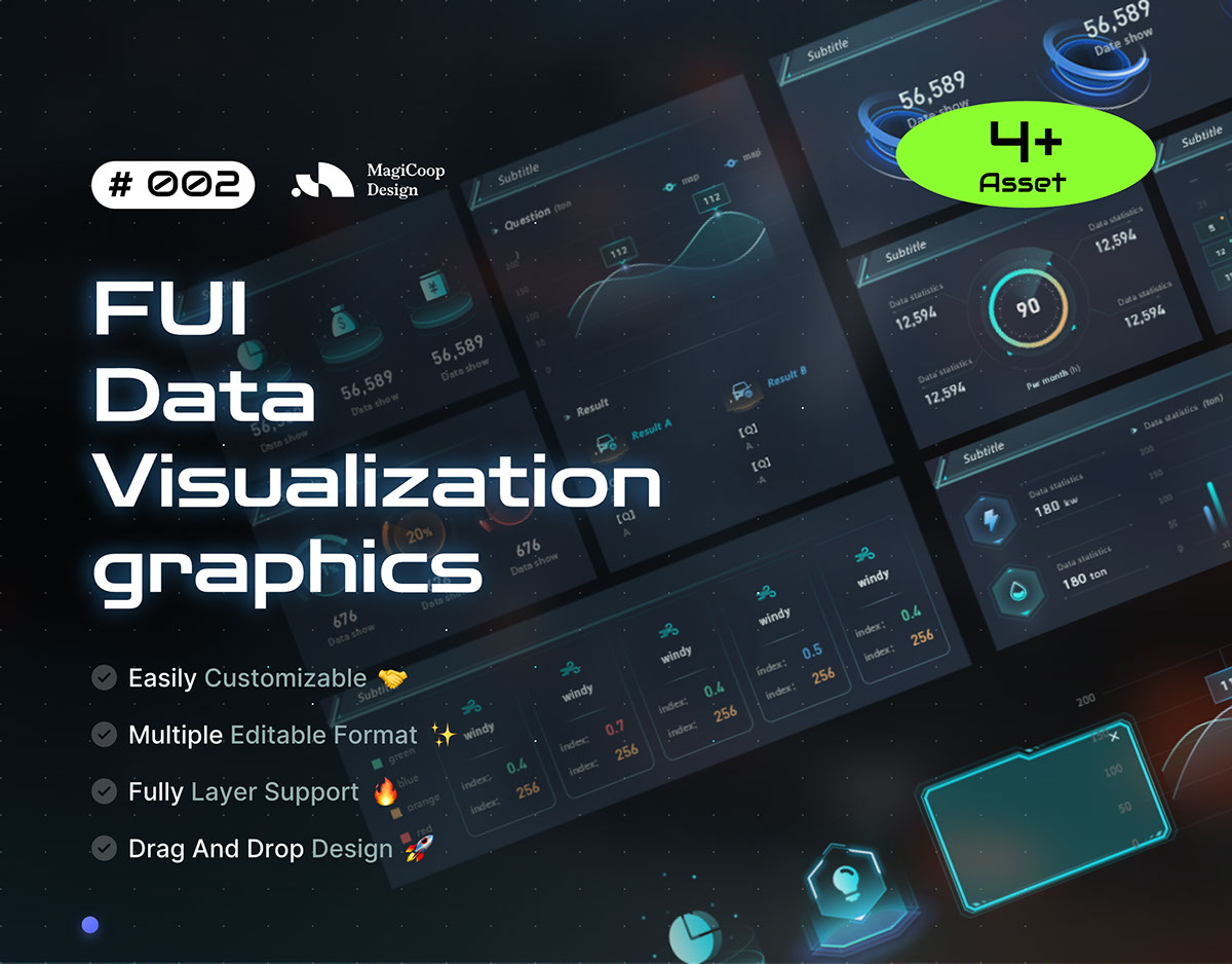 002 FUI Data Visualization graphics rendition image