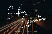 Snitrun Signature Font