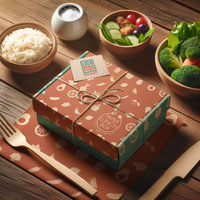 PAPER LUNCH BOX - Free Organic Mockup