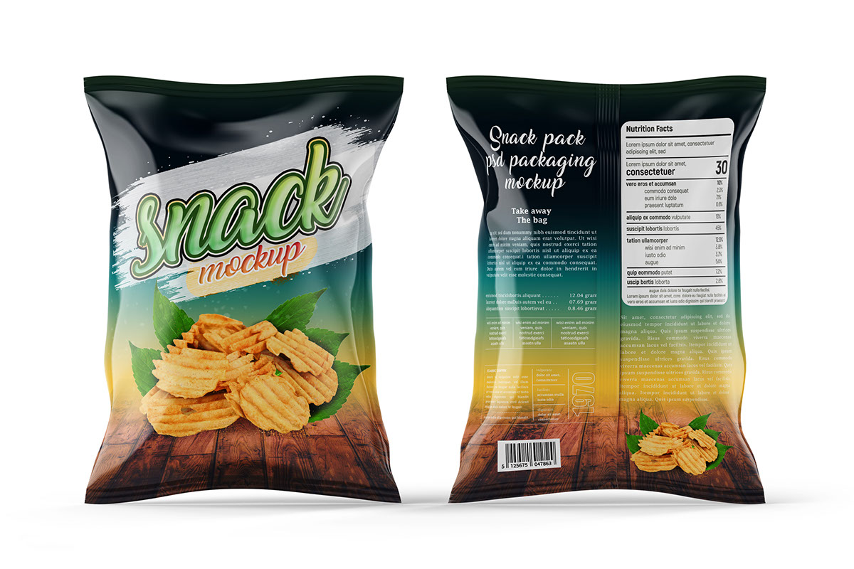 Snack Pack Mockup Set 02 rendition image