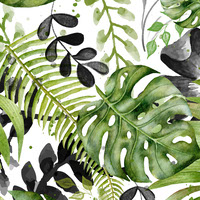 Tropical Greenery Pattern 12x12 inches
