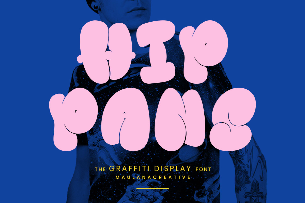 Hippans Graffiti Display Font rendition image