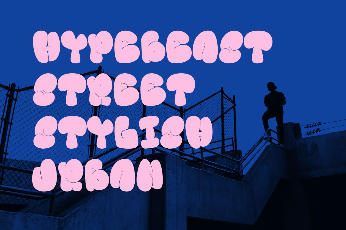 Hippans Graffiti Display Font rendition image