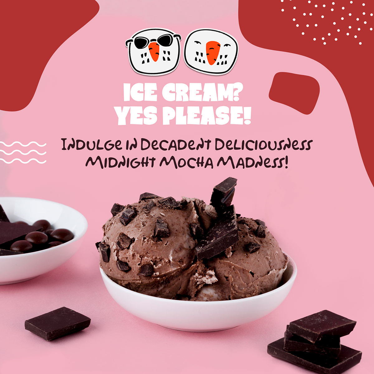 Ice Cream Social Media Designs rendition image