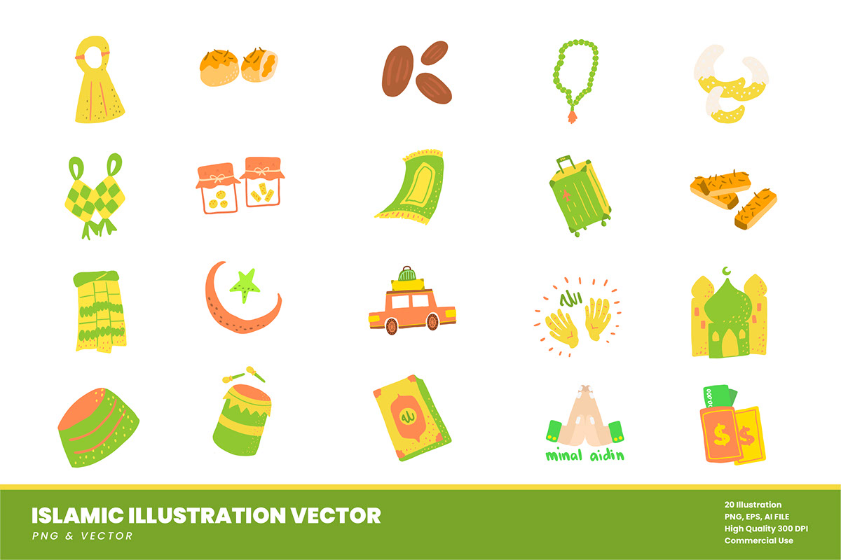 20 Islamic Illustration Vector rendition image