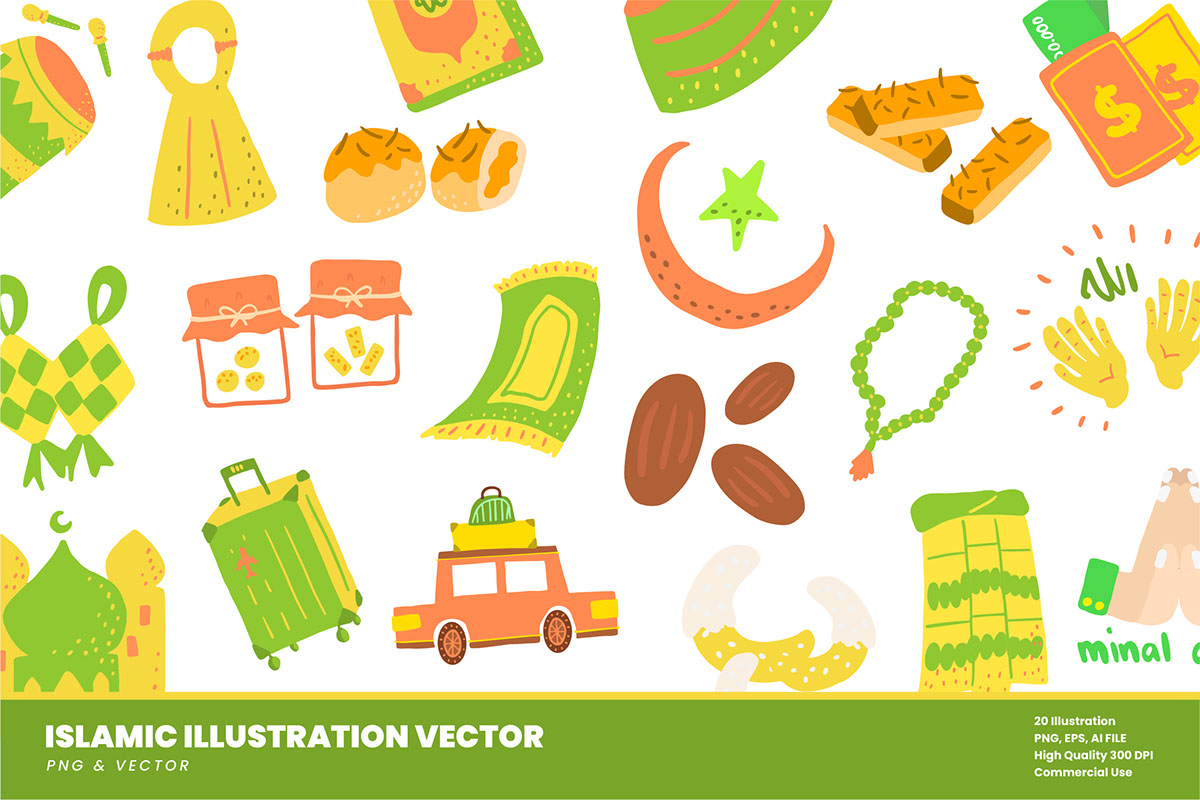 20 Islamic Illustration Vector rendition image