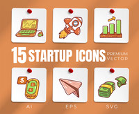 Startup icons element vector illustration