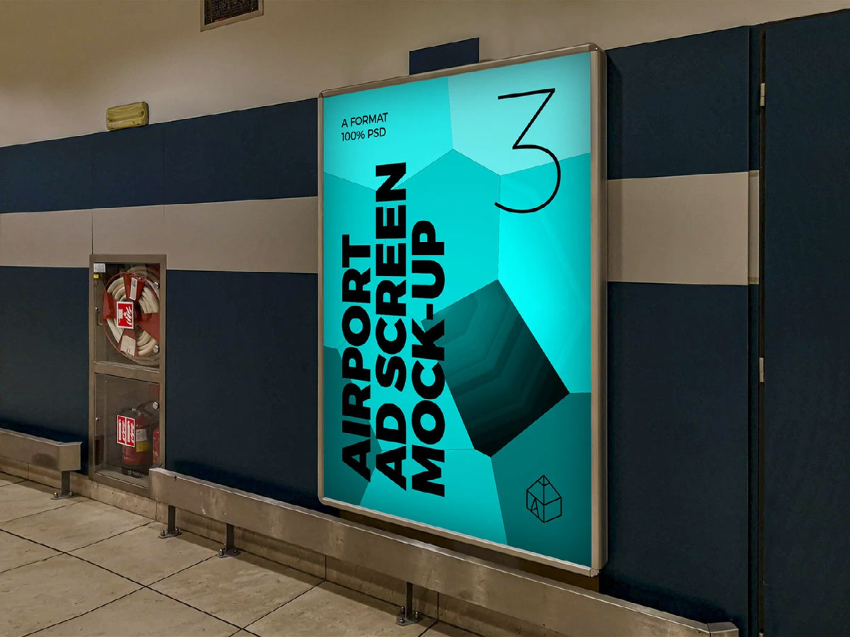 Airport Ad Screen Mock-Ups 10 on Behance :: Behance