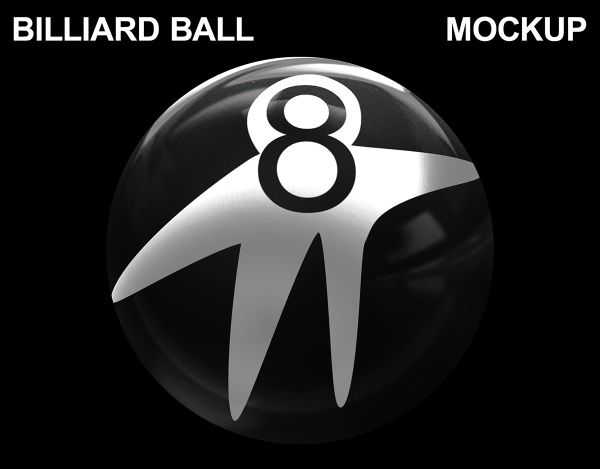Billiard Ball Mockup rendition image