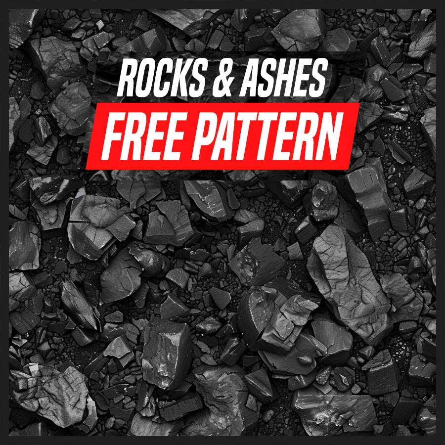 Rocks And Ashes Seamless Pattern rendition image