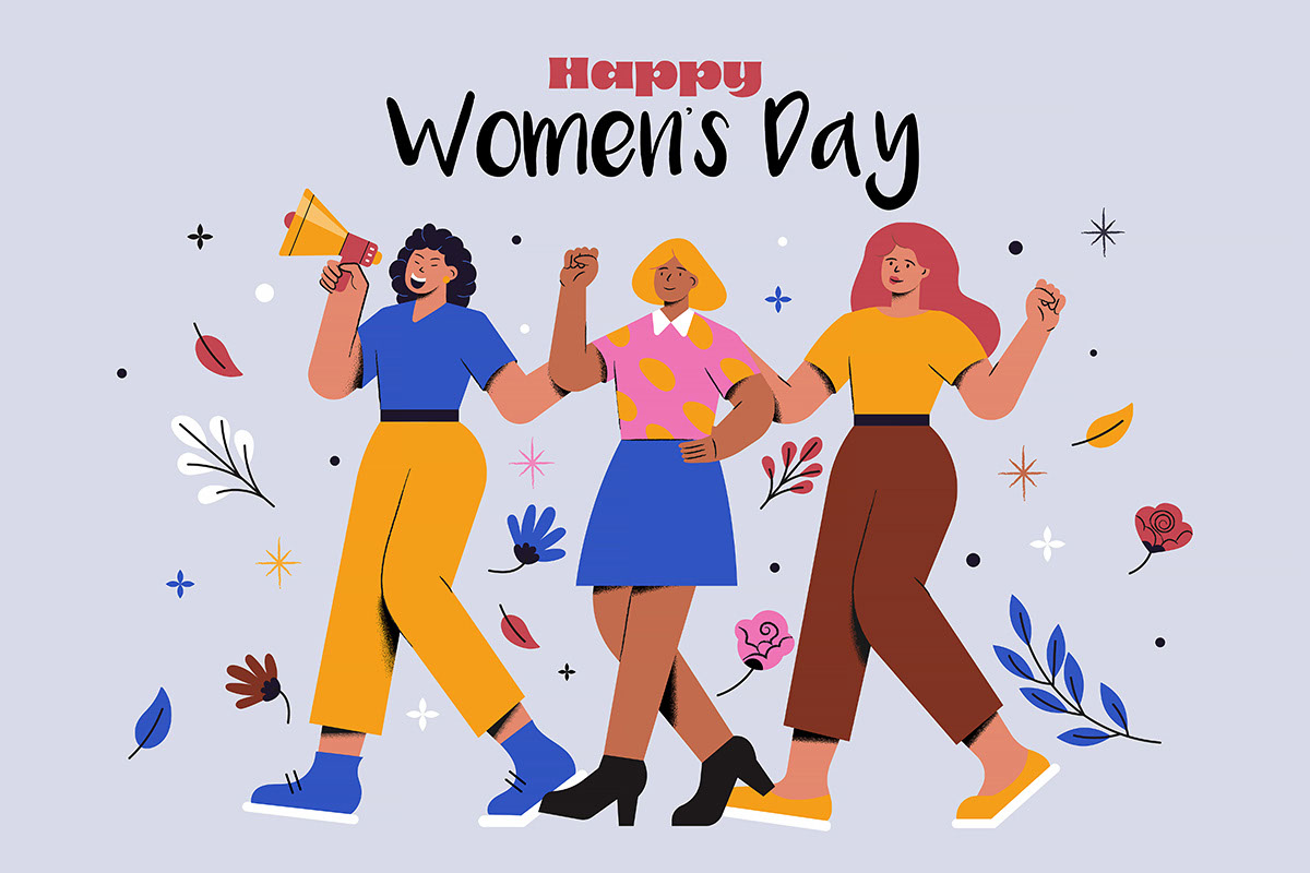 International womans days poster rendition image
