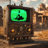 Steampunk TV Mockup