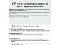Sun King Marketing Strategy For Social Media Campaign